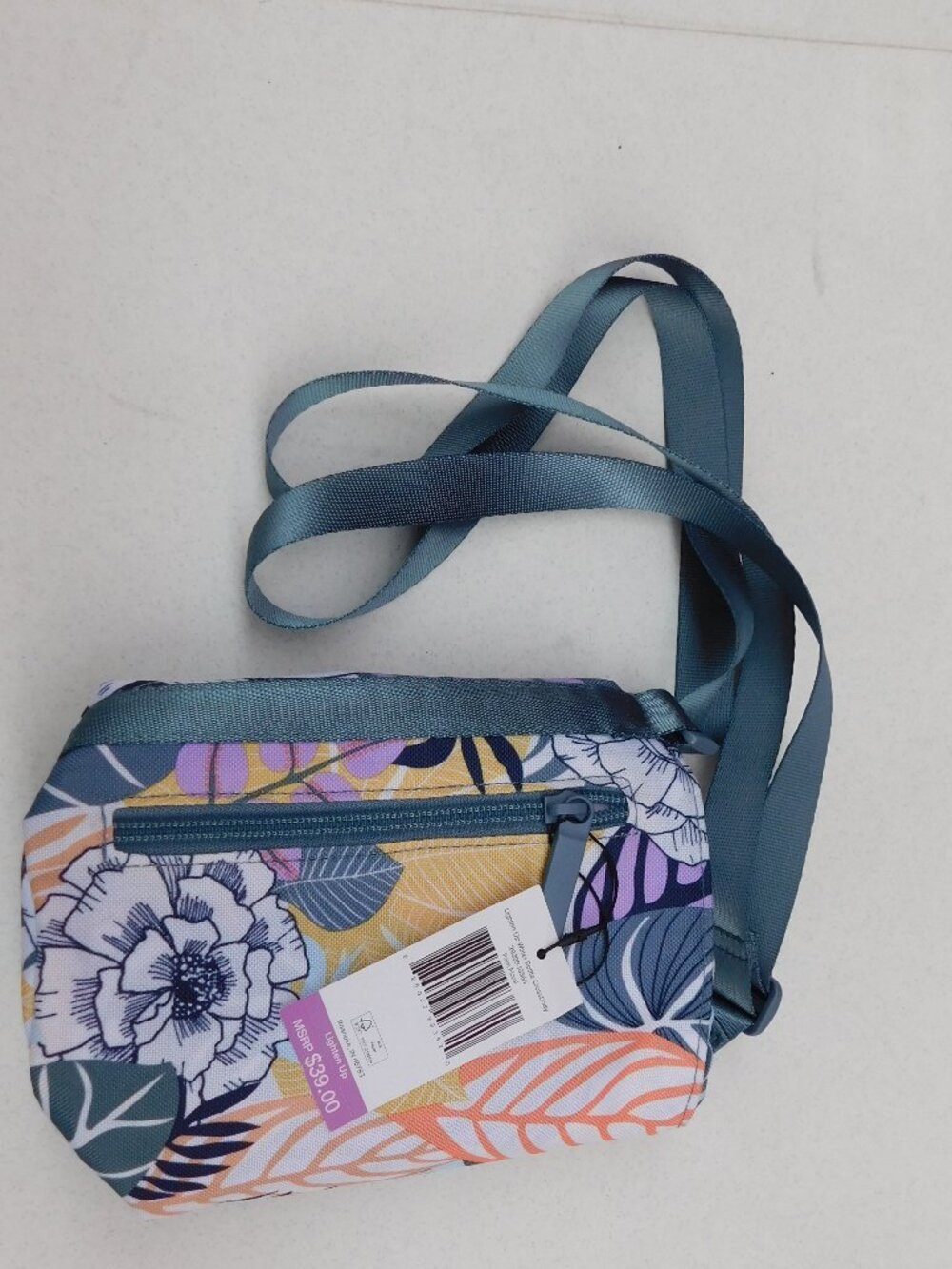 Vera Bradley Lighten Up Water Bottle Crossbody Bag Palm Floral NEW w/ Tag